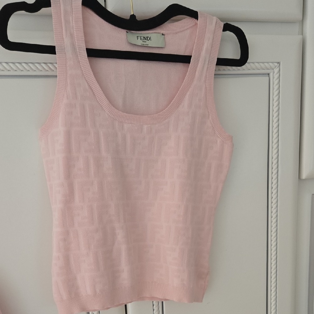 Fendi Light Pink Tank Top